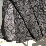 Vince  Sz 4 Black Silk Floral Geometric Burst Pattern Shirt Blouse Top Photo 4