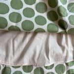 Boden 100% Cotton Sage Green Giant Polka Dot Lined Flare Skirt Size 10R Photo 3