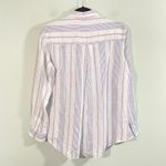 Grayson Women Blue & White Striped The Hero 100% Linen Button Up Shirt Sz 2 (S) Photo 7