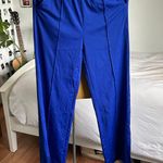Blue sweatpants straight leg casual pants with pockets Photo 0