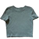 ZARA  Gray Short Sleeve Crop Top Medium Photo 1