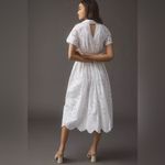 Anthropologie  Maeve White Eyelet Shirt Dress Photo 3