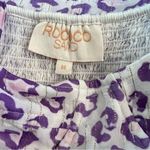 Rococo Sand Avana Midi ruffled corset dress, high low hem, leopard print, sz M White Size M Photo 2