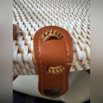 Balinese Rattan Bucket Beach Bag Purse in white and chestnut Photo 3