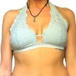 Aerie  PALM LACE HALTER baby blue lace bralette women’s medium​ Photo 0