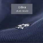 Libra Zodiac Adjustable Ring Silver Photo 1