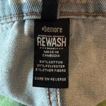 REWASH  Womens Jean Skirt 28 Light Wash Mini Denim Utility Y2K Zip Fly Photo 5