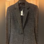 EXPRESS Editor One-Button Suit Business Career Work Stretch Black Blazer Size 2 Photo 5