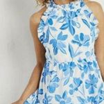 Clover & Sloane Blue Floral Dress Size L Photo 0