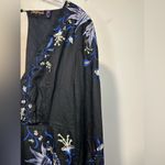 Free People Gypsy Rose Jumpsuit Floral Embroidered Black Size 6 Wide Leg Photo 4