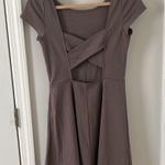 American Eagle  taupe skater dress in size 6 Photo 4