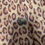 90s Vintage Susan Graver XL Womens Animal Print Satin Lined Button Blazer Coat Brown Photo 5