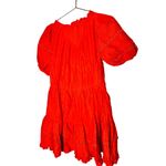 SEA NEW YORK Red 100% Cotton Antonina Puff Sleeve V Photo 6