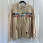 POL  patch pattern hooded zipper jacket size medium Photo 1