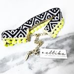 Ettika  Life of the Party Choker Necklace Black and White, Yellow Pom Poms Photo 5