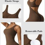 Amazon Flare V Back Scrunch Butt Seamless Workout Bodysuit Photo 2