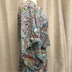 cupio 2pc- Silk Blend Blouse and Maxi Skirt Paisley with Flowers Print Photo 7