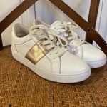 Boden White and Gold Stripe leather sneaker size 37/6 Photo 4