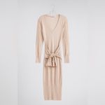 Thakoon Cream Long Sleeve Wrap Tie Sweater Dress Size M Photo 1