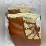 Veronica Beard NEW  Elfred Leather & Shearling Lace Up  Platform Boots Size 11M Photo 1