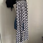 Nasty Gal Ladies Pleated Flared Leg Retro Checked Party Pants Photo 3