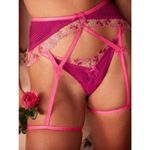 For Love & Lemons NWT Garter Belt in Magenta Ophelie Photo 1