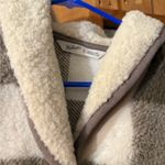 Woolrich NWOT- Buffalo Plaid Snap Fleece Vest Women's Large Deep Pile Brown Cream Photo 3