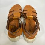 Franco Sarto Wallow cognac leather sandals women’s size 10 casual summer trendy Photo 5