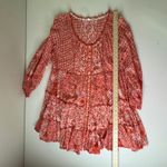 Poupette St Barth Tesorino Mini Dress Size S/M Tunic Flowy Resort Beachy Boho Red Size M Photo 10