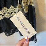 Double Zero NWT Black and Gold Lace Long Sleeve Blouse Photo 5