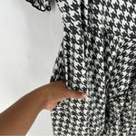 Passion Lilie Houndstooth Cotton Black White Ruffle Hem‎ Mini Wrap Dress Size XL Photo 11