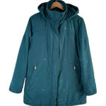 Forecaster of Boston Vintage Puffer Coat Jacket Removable Hood Full Zip Teal, S Green Photo 0