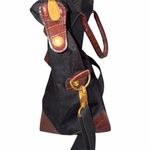 Diane Von Furstenberg DVF  Vintage Black Canvas Large Tote Bag Photo 8