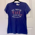 Humorous Breast Cancer Tee Medium NEW!!! Blue Photo 0