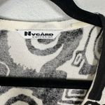 Nygard Collection Black White Crochet Sleeve Beaded Cardigan Size Large Photo 3