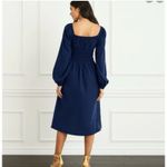 Hill House Home Jasmine Nap Dress Lyocell Smocked Soft Blue Midi Cottagecore M Photo 8