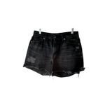 Old Navy Black High-Rise Slouchy Straight Distressed Cut-Off Jean Shorts Size 10 Photo 5