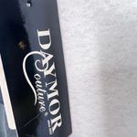 Vtge Daymor Womens 100% silk Black Elegant V neck Ruffle Layered Dress Sz 4 Maxi Photo 5