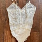 Calvin Klein  sleepwear écru lace bodysuit, size L, NWOT Photo 4