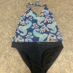 Old Navy -  Paisley Halter Bikini - Blue and Black Photo 0