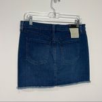 J Brand Bonny Mid Rise Mini Jean Skirt In Galaxy Wash Frayed Hem Size 27 Photo 5