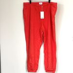 Mate the Label NEW Organic Red Fleece Relaxed Pocket Sweatpants - 3X Photo 2