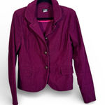J.Crew Magenta Pink Corduroy Blazer Jacket Womens 8 Y2K Dark Academia Preppy Photo 0