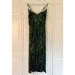 Taylor NWT green sequin cowl neck midi dress 6 Photo 4