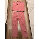 FIGS Scrub Set Women's Top Pants Dusty Rose Technical Collection XL Photo 1