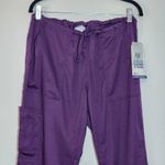 Life Threads Antimicrobial Purple Cargo Scrubs NWT Size Medium Petite Photo 2