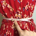 Xhilaration NWT Red Ivory Floral Ruffle Strappy Midi Dress New Photo 5