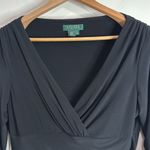 Lauren Ralph Lauren Black 3/4 Sleeve V Photo 3