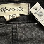 Madewell  Black Straight Leg Women's Raw Distressed Hem Jeans New w/ Tags Photo 7