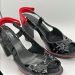 Hogan Black and Red Patent Leather Heels Photo 0
